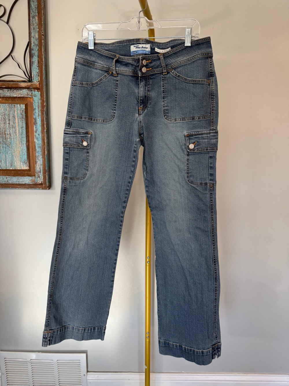 Old Navy vintage stretch denim Cargo Jeans 10